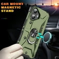 thumbnail image 5 of For iPhone 16 Case Rugged, With Grip Ring Holder Rotating Kickstand Easy to Hand Compatile with Car Mount Anti-Scratch Heavy Duty Protective Phone Case for Apple iPhone 16, Armygreen, 5 of 8