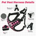 thumbnail image 4 of PcEoTllar No Pull Dog Harness and Leash Set, Adjustable Reflective Step in Dog Harness for Small Dogs, Pink XS, 4 of 7