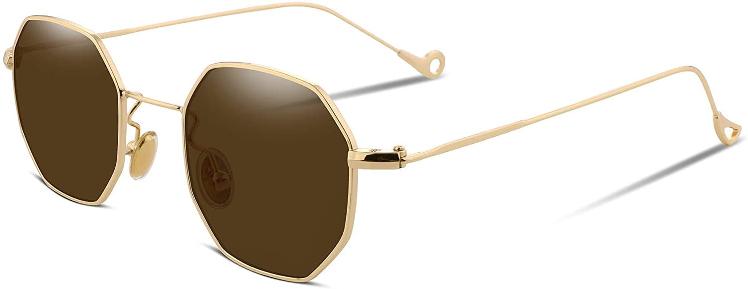 FEISEDY Hipster Small Polygon Women Men Sunglasses Delicate