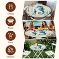thumbnail image 7 of Seahorse Coastal Round Tablecloth, Fitted Table Cover with Elastic for 55"-60" Round Tables, Vintage Nautical Ocean Starfish Compass Table Cloth Outdoor Indoor Dinning Party Waterproof Tablecloths, 7 of 7