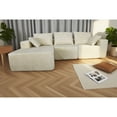 thumbnail image 2 of Corner combination sofa, sectional sofa ,couch sofa,sofa bed, made of high-density sponge and soft plush fabric, with multiple combinations available(beige), 2 of 7