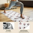 thumbnail image 4 of White Cow Bow Pattern Hot Yoga Mat Towel Non Slip for Hot Yoga - Quick-Drying Yoga Mat Cover with 4 Corner Pockets with Travel Bag - Hot Yoga Towel Non Slip Grip Moisture Wicking Sweat 70"x26", 4 of 6