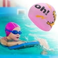 thumbnail image 2 of Unique Bargains 1 Pc Silicone Cartoon Letter Swim Cap Pink, 2 of 6