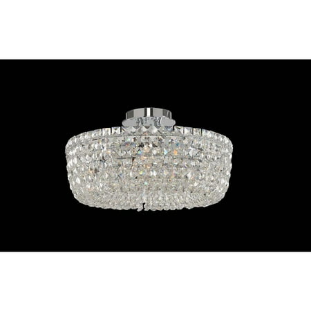 

029440-010-FR001-Allegri Lighting-Cessano - Five Light Semi-Flush Mount Chrome Finish with Firenze Clear Crystal