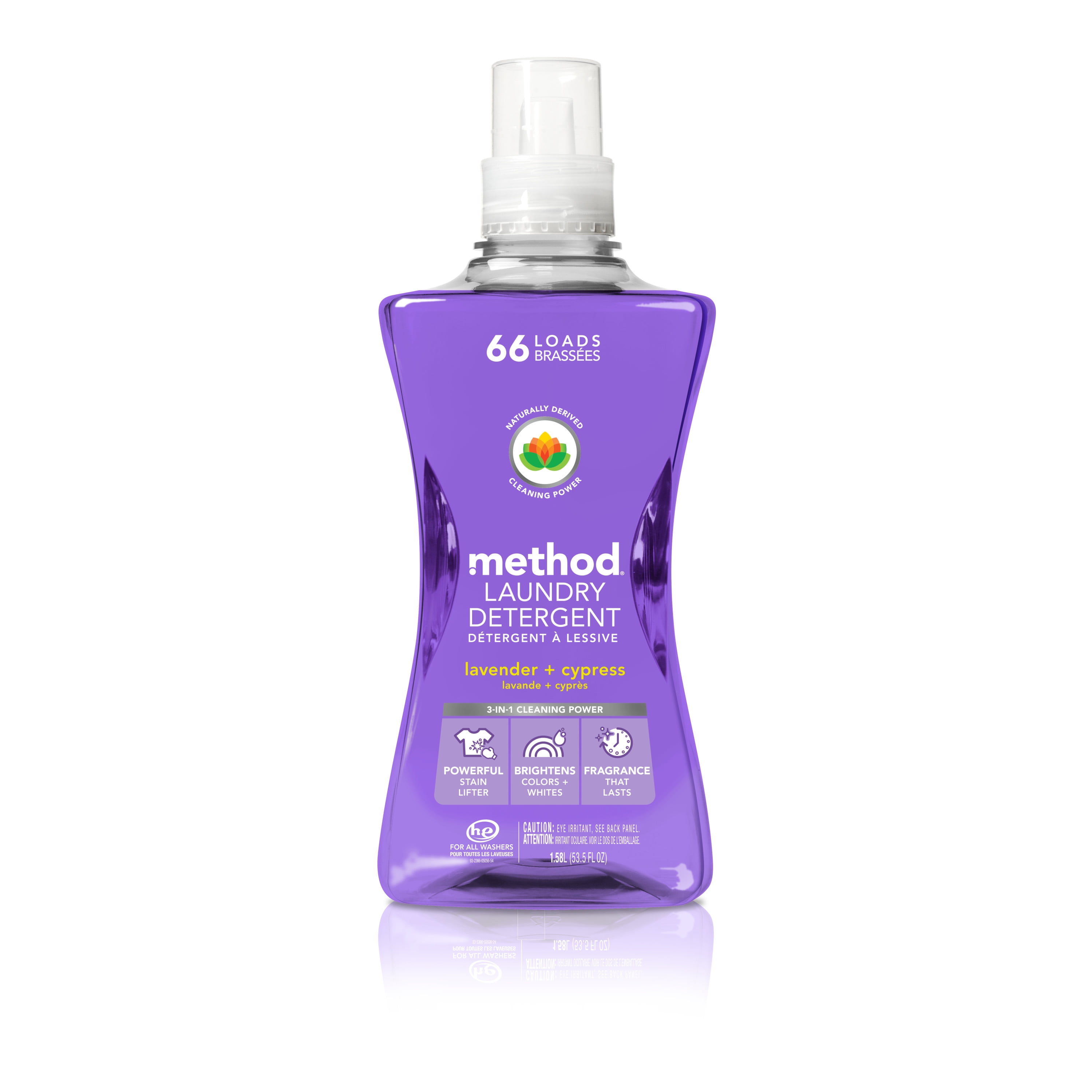 Method Laundry Detergent, Lavender + Cypress, 53.5 ounces, 66 loads