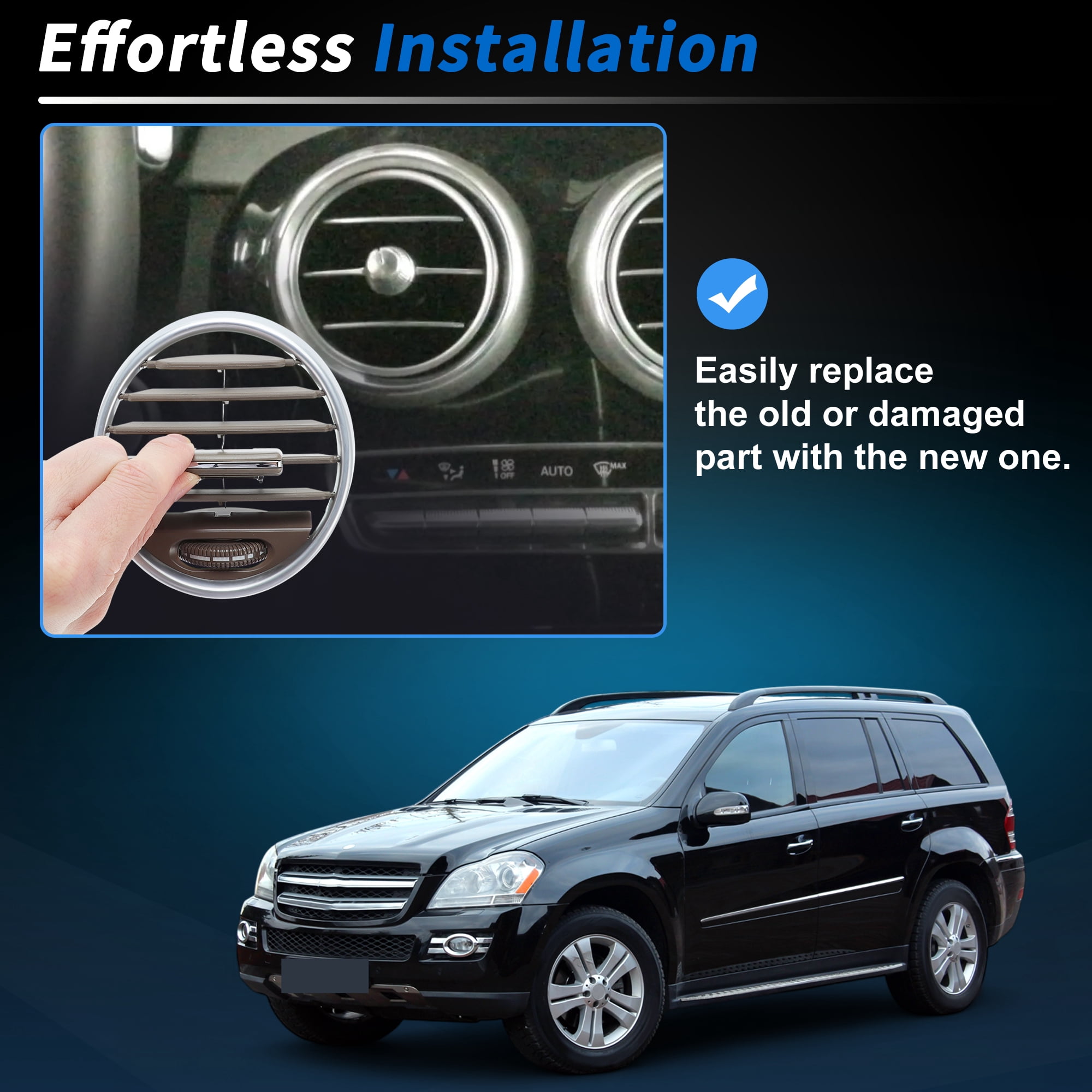 Unique Bargains AC Air Vent Grill for mercedes X164 GL GL450 W164 ML300 350 Left/Right