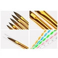 thumbnail image 6 of 5PCS Acrylic Nail Brush with Spiral Glitter Handle Nylon Bristle Nail Painting Dotting Pen Manicure Tool for UV Nail Gel New, 6 of 6