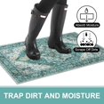 thumbnail image 3 of Washable Indoor Doormat, Non Slip Retro Floor Mat 20" x 32" Green Small Rug Quick Absorbent Entrance Rug Distressed Front Door Mat, Welcome Mats Entryway Rug Doormats for Kitchen Home Patio, 3 of 6