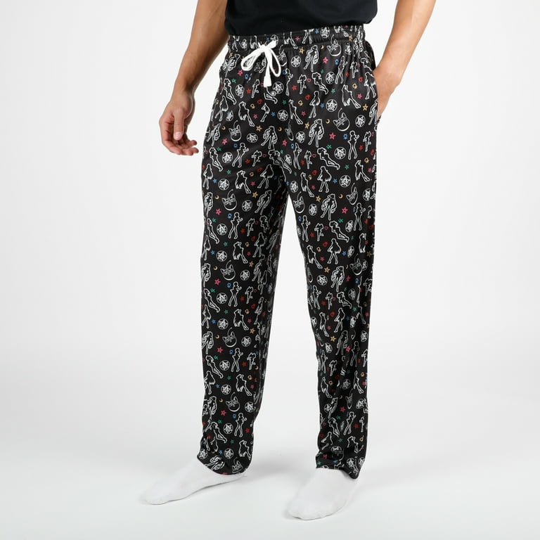 Sailor Moon Crystal Stars and Characters Black AOP Sleep Pajama Pants XL Walmart