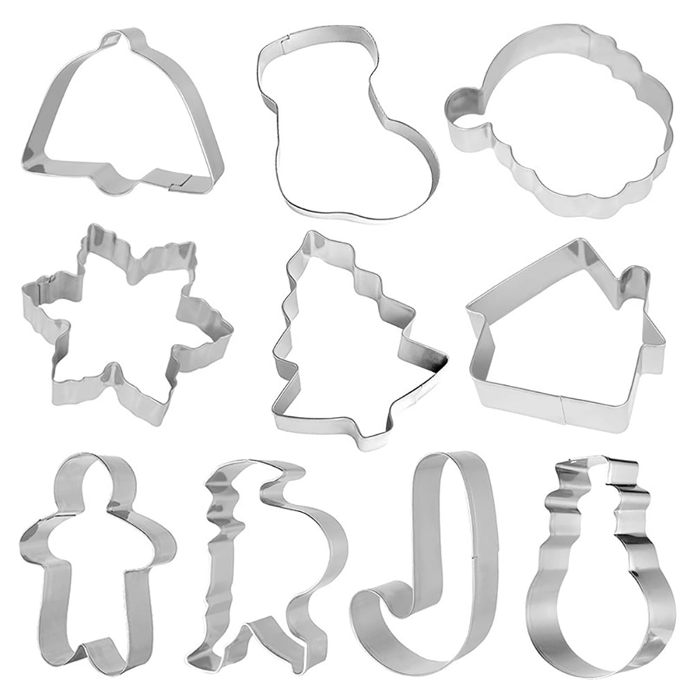 Christmas Biscuit Cutter Molds Baking Mould 10pcs/set Cookie Pattern
