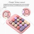 thumbnail image 2 of 2.4ghz Wireless Numeric Keypad, 18 Keys Retro Typewriter Round Key Silent Portable Number Pad For Date Entry For Laptop Pc Desktop, 2 of 5