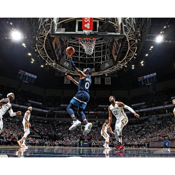 D'Angelo Russell Minnesota Timberwolves Unsigned Layup vs. New Orleans Pelicans Photograph
