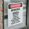 thumbnail image 4 of (2 Pack) Portrait Mining Area Keep Out OSHA Danger Sign 12 Inch X 18 Inch Vinyl Label Decal Sticker Weather Resistant, UV Protected for Workplace, Business, and Construction Site, Made, 4 of 7