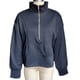 thumbnail image 1 of Jersey informal de manga larga para mujer, sudadera con cremallera y cuello levantado a la moda para ir de compras y citas, color negro XL, 1 of 3