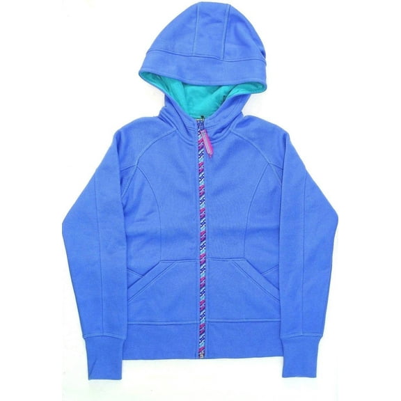 Kirkland Signature Girls' Full Zip Hoodie (S 7/8, Blue/Green) - NEW