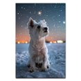 thumbnail image 3 of Hudo Dog Christmas Canvas Wall Art, West Highland White Terrier Dog Wall Art Prints Dogs Hanging Wall Pictures Decoration for Holiday Living Room Bedroom Bathroom, 3 of 5