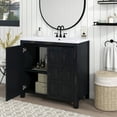 thumbnail image 2 of EUROCO 36" Bathroom Vanity with Sink,Combo Cabinet Set，Bathroom Storage Cabinet,Retro Espresso, 2 of 9
