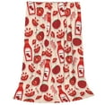 thumbnail image 2 of Honeii Tomatoes Print Fleece Blanket - Throw Blanket for Bed, Sofa, Couch, Camping, and Travel , Microplush Ultra Soft Warm Blanket-60"x50", 2 of 7