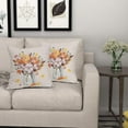 thumbnail image 3 of Autumn Fall Leaves Floral Pillow Covers 20X20 in Orange Maple Leaf Vase Couch Pillow Cases Pink Flower Thanksgiving Decorative Throw Pillows Set of 2 Rustic Home Decor for Room Couch Porch Patio, 3 of 6