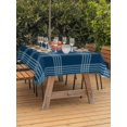 thumbnail image 2 of Outdoor Tablecloth with Umbrella Hole & Zipper, Blue Checkered Rectangle Tablecloth 60x84 Inch, Farmhouse Buffalo Plaid Modern Patio Table Cover Waterproof Table Cloth for Picnic/Party, 2 of 7