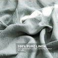 thumbnail image 4 of Simple&Opulence 100% Linen Duvet Cover Set, 3 Piece Belgian Flax Breathable Bedding, King Size 104''x92'' (1 Comforter Cover+2 Pillowshams) with Tie Closure Style,Greyish-Green, 4 of 9
