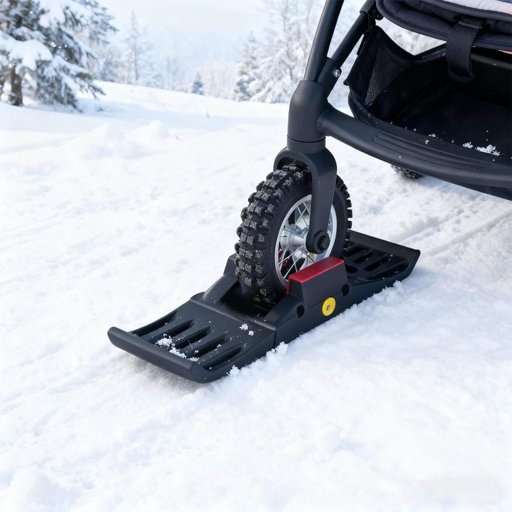 AOOOWER Easyly Install Ski Adapter For Narrow Tire Strollers Bikes 1.4kg Light weight Construction Secure Winter Activity