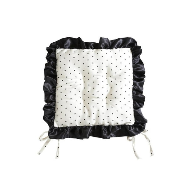 Cojín para silla con lazos. Cómodo, creativo, ligero y bonito. Puntos de color albaricoque