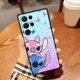 thumbnail image 3 of Disney Stitch Angel Love For Samsung Galaxy S23 S22 S21 S20 FE S10 S9 S10E S8 Plus Ultra Lite 5G Black Phone Case, 3 of 5
