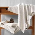 thumbnail image 4 of Jumbo Large Bath Sheets Towels 2 Pack Soft and Absorbent, 100% Cotton Towels (Sea Salt, Bath Sheet), 4 of 7