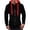 Black, variant on WIZUTIZ Men's Pullover Hoodie Color Block Fleece Sweatshirt for Men Oversized Relaxed Fit Hooded Sweatshirt with Kangaroo Pocket for Casual Athletic Streetwear Style