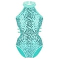 thumbnail image 6 of Raenseen Kids Girls' Fashion Sequins Sleeveless Halter Neck Gymnastics Leotard Fancy Cutouts Dance Mint_Green 6, 6 of 8