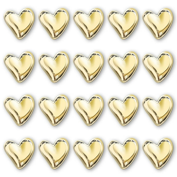 MODANU 22 Pcs Fridge Magnets, Heart Shaped Decorative Magnets, Refrigerator Magnets, Whiteboard Magnets, Strong Holding Power, Gold