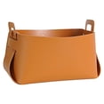 thumbnail image 1 of CNKOO Storage Basket Leather Organizer Holder Container Box Stationery Sundries, 1 of 9