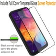 thumbnail image 4 of Samsung Galaxy A11 Phone Case, 2-Piece Style Hybrid Shockproof Hard Case Cover with Temerped Glass Screen Protector (Black), 4 of 7