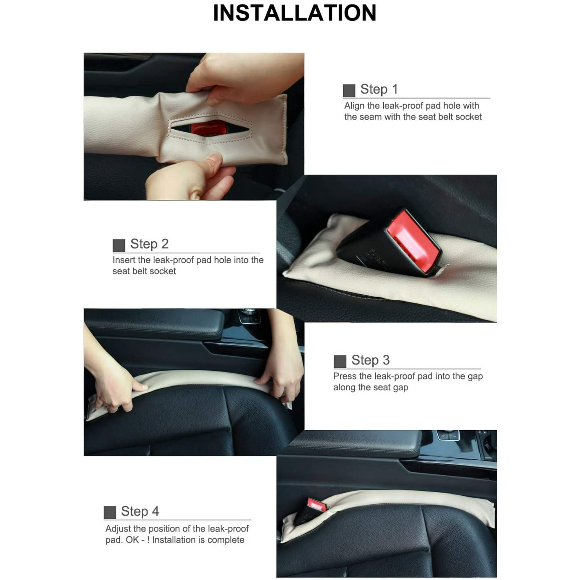 Fall Protection Universal Car Seat Gap Filler Car Interior Accessories Ideal for Audi BMW Benzr 2 pieces Walmart