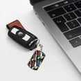 thumbnail image 7 of Uemuo Parrot Pattern Rectangular Metal Keychain - Durable, Stylish, and Personalized Key Ring for Men and Women,Engraved Keychain,Gift Slim Sturdy Keychain, 7 of 7
