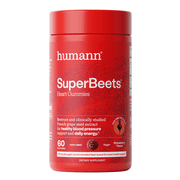 Humann SuperBeets Strawberry Heart Gummies - Beetroot & Grape Seed Extract, 60 Count