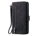 thumbnail image 2 of Dteck Wallet Case For Samsung Galaxy A50, Matte PU Leather Case Built-in 9 Card Slots Zipper Purse Flip Cover With Hand Strap, Black, 2 of 8