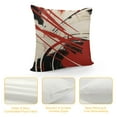 thumbnail image 4 of Nawypu  Red Throw Pillow Covers Square, Decorative Modern Abstract White Geometric Pattern Gray Accent Pillowcases Decor for Couch Sofa Living Room Farmhouse Outdoor, 4 of 5