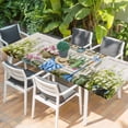 thumbnail image 2 of Spring Daisy Table Cloths for 8 Foot Rectangle Tables, Flowers Farmhouse Leaves Floral Pots Countryside Patio Waterproof Elastic Fitted Tablecloths, Washable Rectangular Table Cover for Camping, 2 of 8