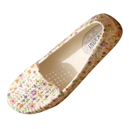 

Cathalem Women Shoes Flat Bottom Casual Breathable Hollow Casual Shoes Soft Bottom Baotou Mother Shoes Beach Hollow Shoes Purple 41