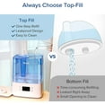 thumbnail image 4 of Levoit Cool Mist Humidifier for Room, Smart Top Fill with Nightlight, 6L, LUH-A601S-BUSR,Blue, 4 of 7