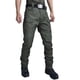 thumbnail image 2 of Ceisia Men Solid Color Multi Pocket Button Work Pants Outdoor Casual Gift Loose Trousers, 2 of 3