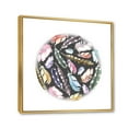 thumbnail image 3 of Colorful Boho Feathers In Circle Shape 30 in x 30 in Framed Painting Canvas Art Print, by Designart, 3 of 5