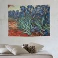 thumbnail image 4 of GOSMITH . Les Iris Belgian Tapestry Wall Hanging | Viscose Cotton and Polyester Blend Wall Art | 40x30 Inch | Home Decor Accents | By Vincent Van Gogh, 4 of 7