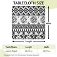 thumbnail image 2 of Black Geometric Striped Pattern Square Fitted Tablecloth with Elastic Edge,Square Table Cover,Washable Elastic Table Cover for Home Kitchen Party Decor 36in(91cm), 2 of 6