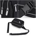 thumbnail image 4 of UTO Fanny Packs for Women Nylon Crossbody Belt Bag Fashion Waist Bag for Travel Hiking Running with Adjustable Strap(Black), 4 of 9
