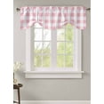 thumbnail image 2 of Fsddascl Pink Plaid Tie Up Valance Curtains for Windows, Kitchen Curtains Window Treatments, Spring Farmhouse Buffalo Checkered Short Window Shades Valances for Bedroom Bathroom Cafe 42"x18", 2 of 7