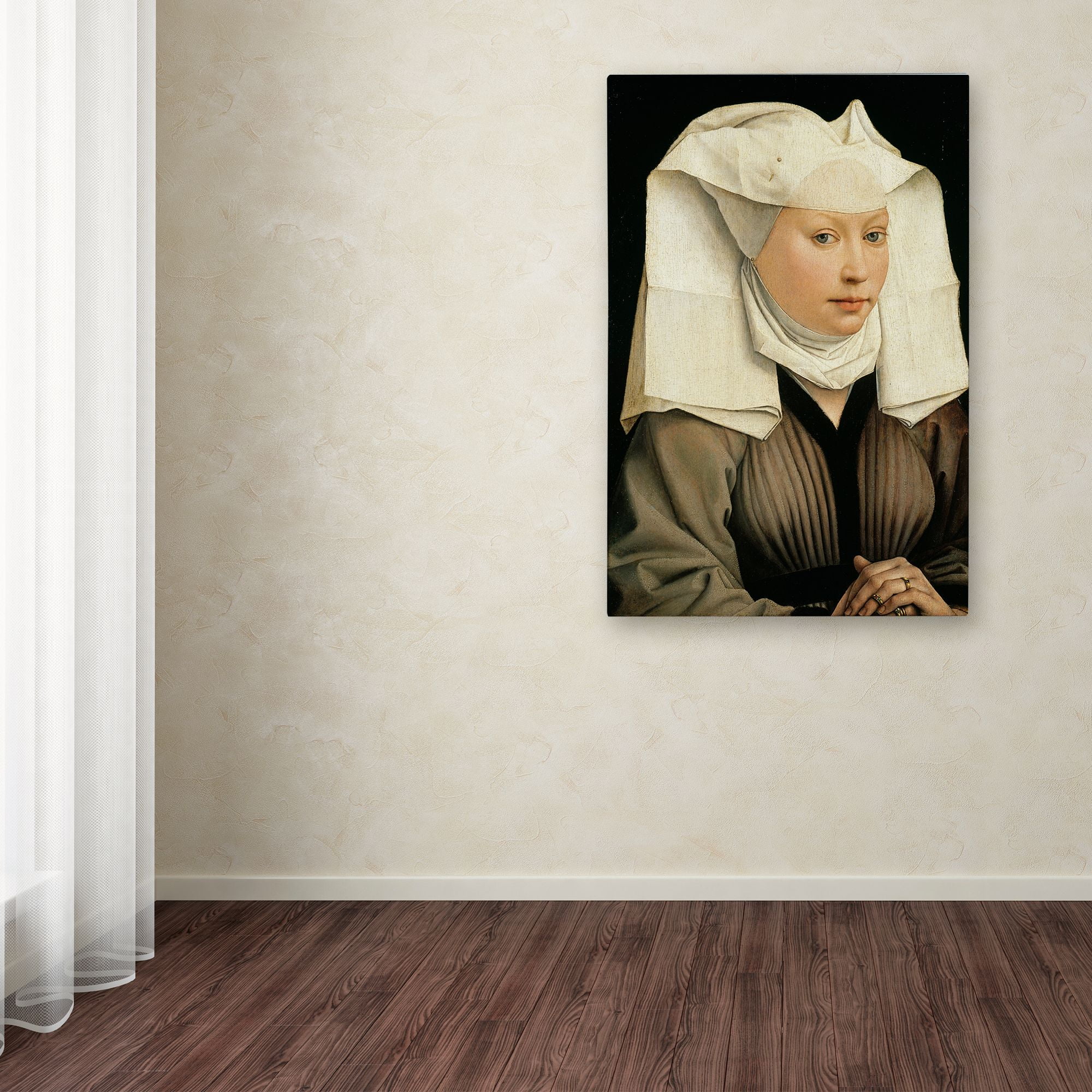 Rogier van der Weyden 'Woman With a Winged Bonnet' Canvas Art