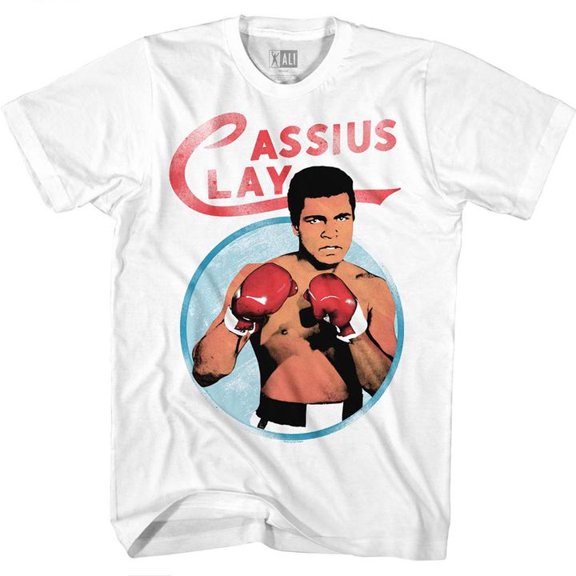 Muhammad Ali Cassius White Adult T-Shirt 4Xl